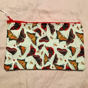 Vintage butterfly bumblebee ladybug (Entomology) make-up & jewelry pouch